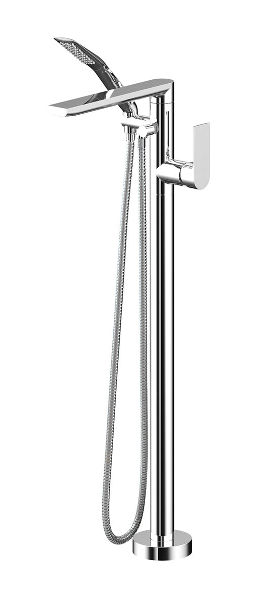 Aquabrass Floormount Tub Filler With Handshower 15084