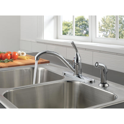 Delta Classic Single Handle Kitchen Faucet With Spray