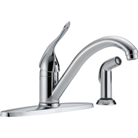 Delta Commercial Single Handle Centerset Kitchen Faucet With Spray