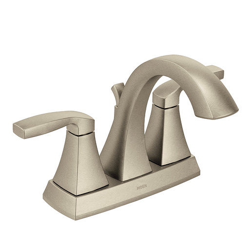 Moen Voss Brushed Nickel Two-Handle High Arc Bathroom Faucet