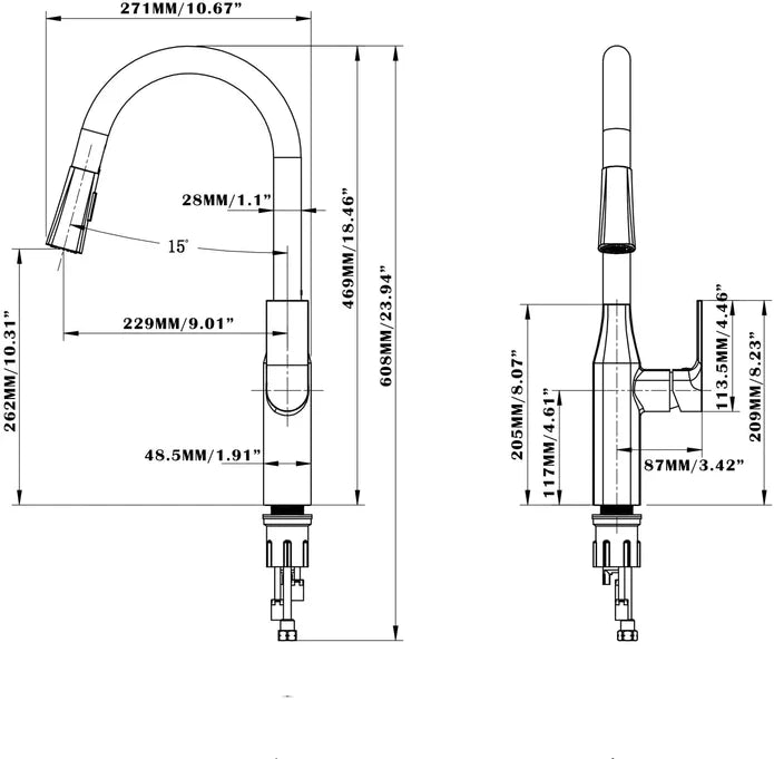 Kodaen Timelyss Pull-Down Dual Spray Kitchen Faucet F23134