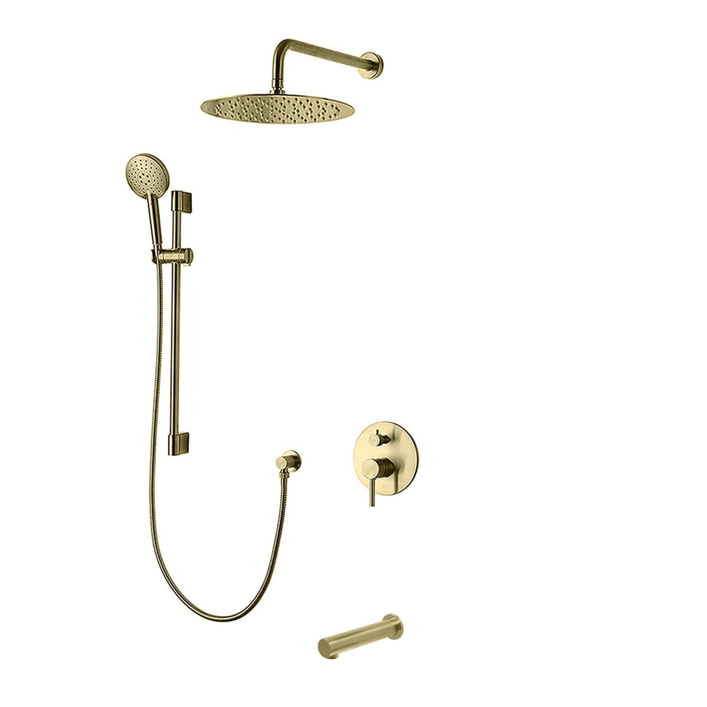 Kodaen Elegante 3 Way Pressure Balanced Shower System With 10" Shower Head And Sliding Bar  F55104