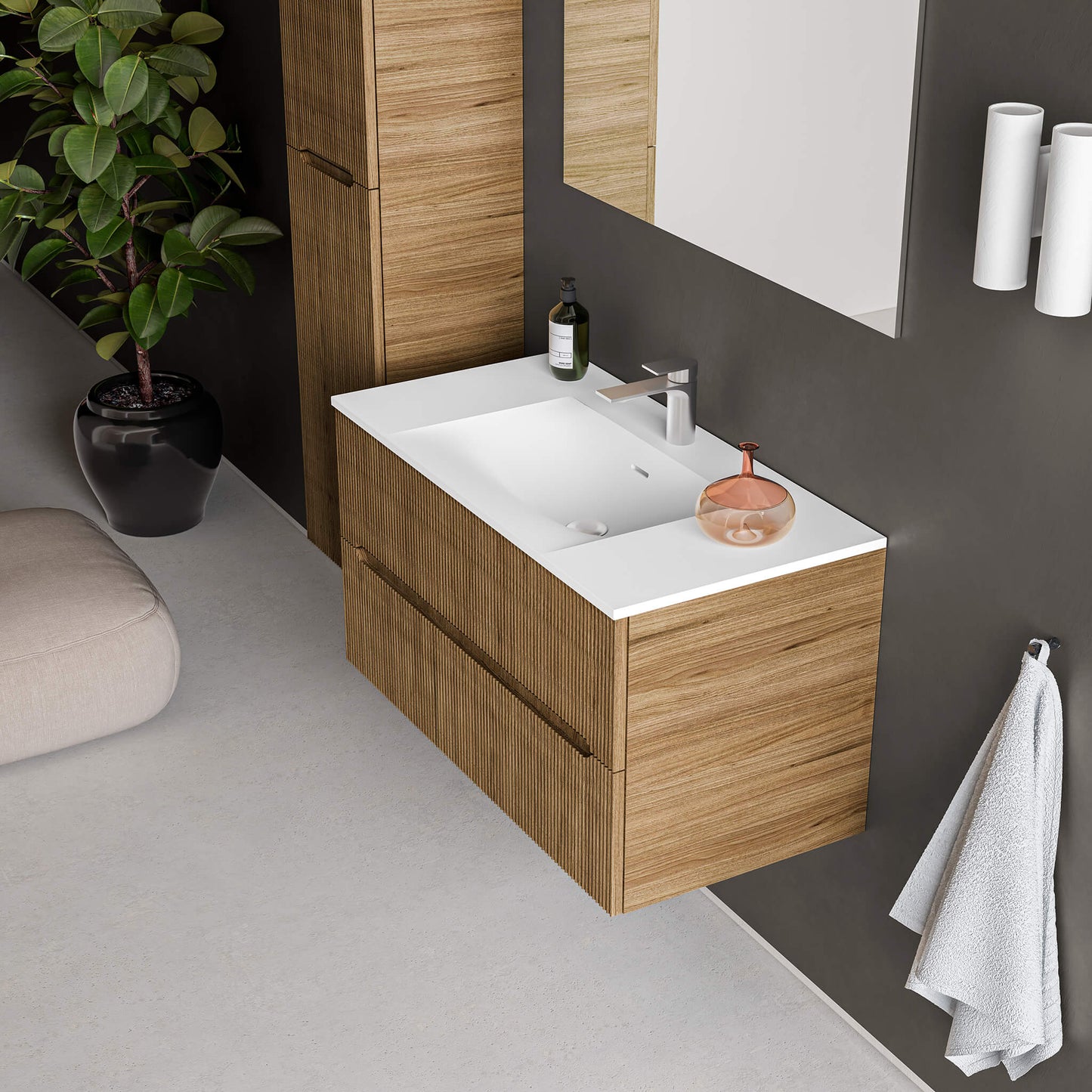 Stonetouch RUNAWAY Wall Mounted Vanity