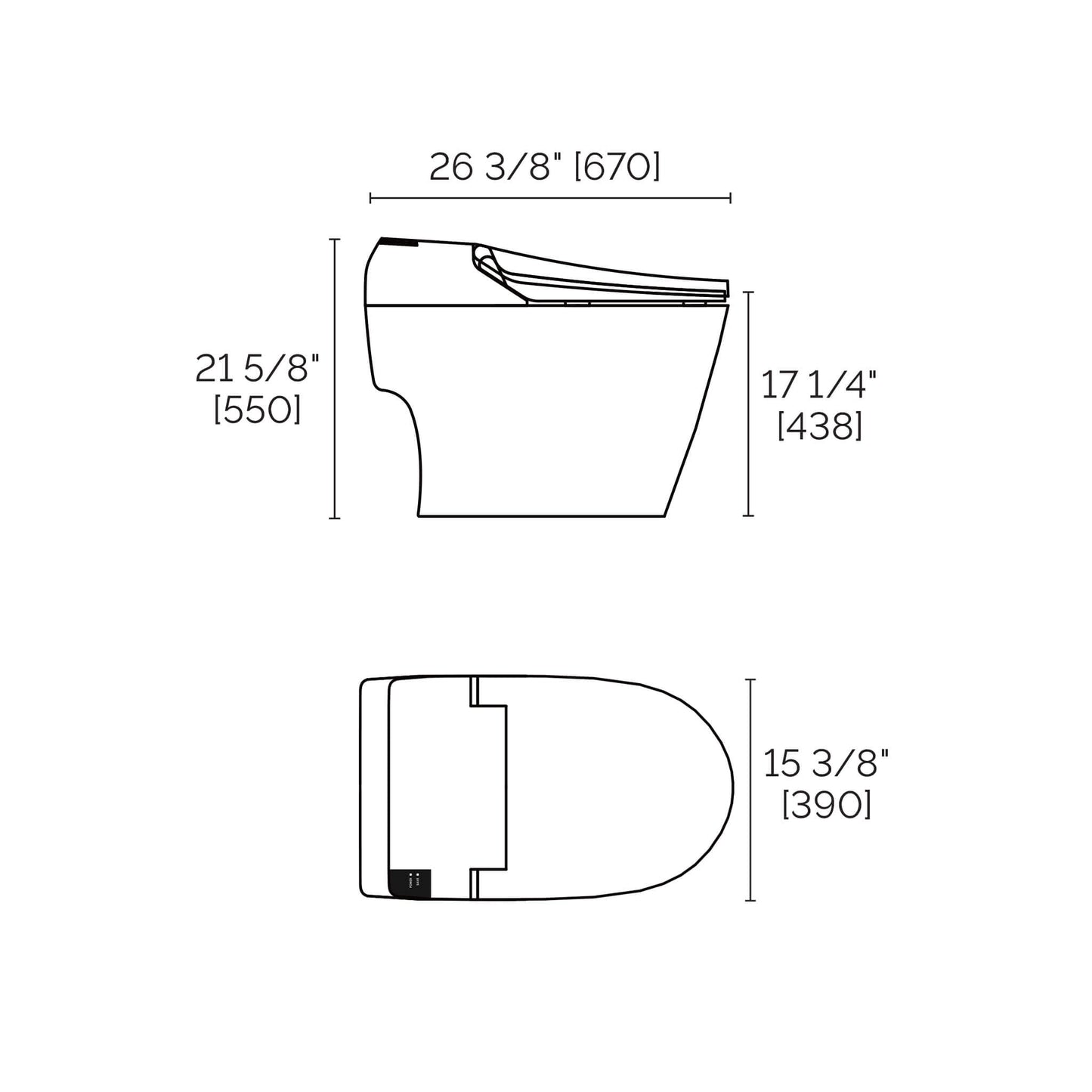 StoneTouch IKleen2 Smart Toilet - White