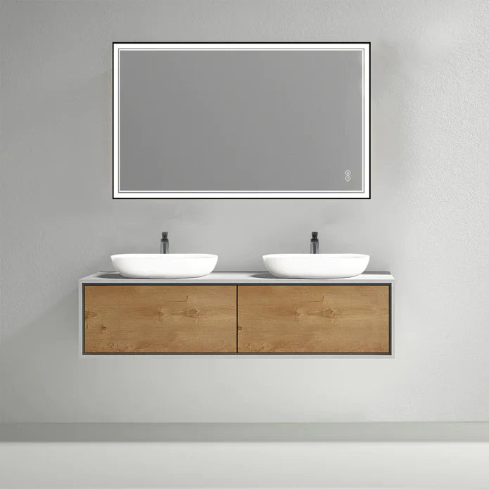 Kodaen Modern Wallmount Vanities Double Drawer - WV0812WD