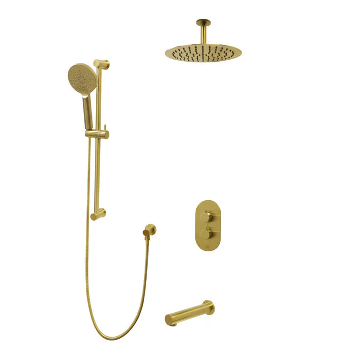 Kodaen Crystal Three Way Thermostatic Shower System - Kit 1