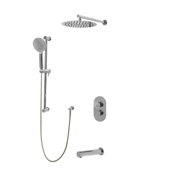 Kodaen Crystal Three Way Thermostatic Shower System - Kit 1