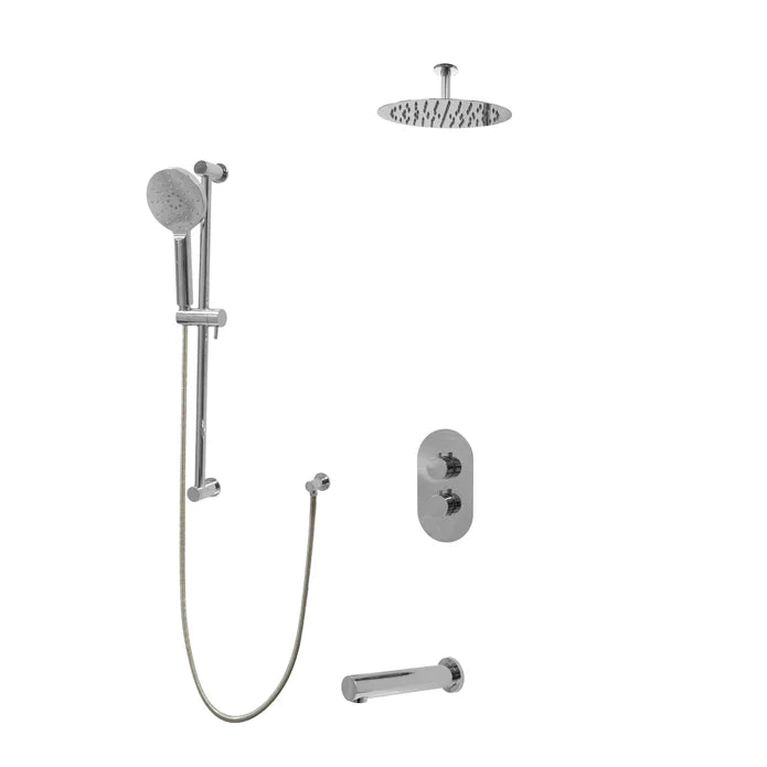 Kodaen Crystal Three Way Thermostatic Shower System - Kit 1