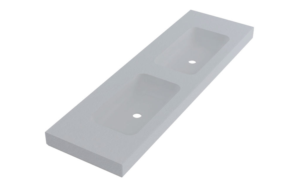 Fiora Wall Mount DBL Lavatory Sink 63X19