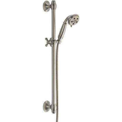 Delta H2Okinetic 3-Setting Slide Bar Hand Shower- Stainless Steel