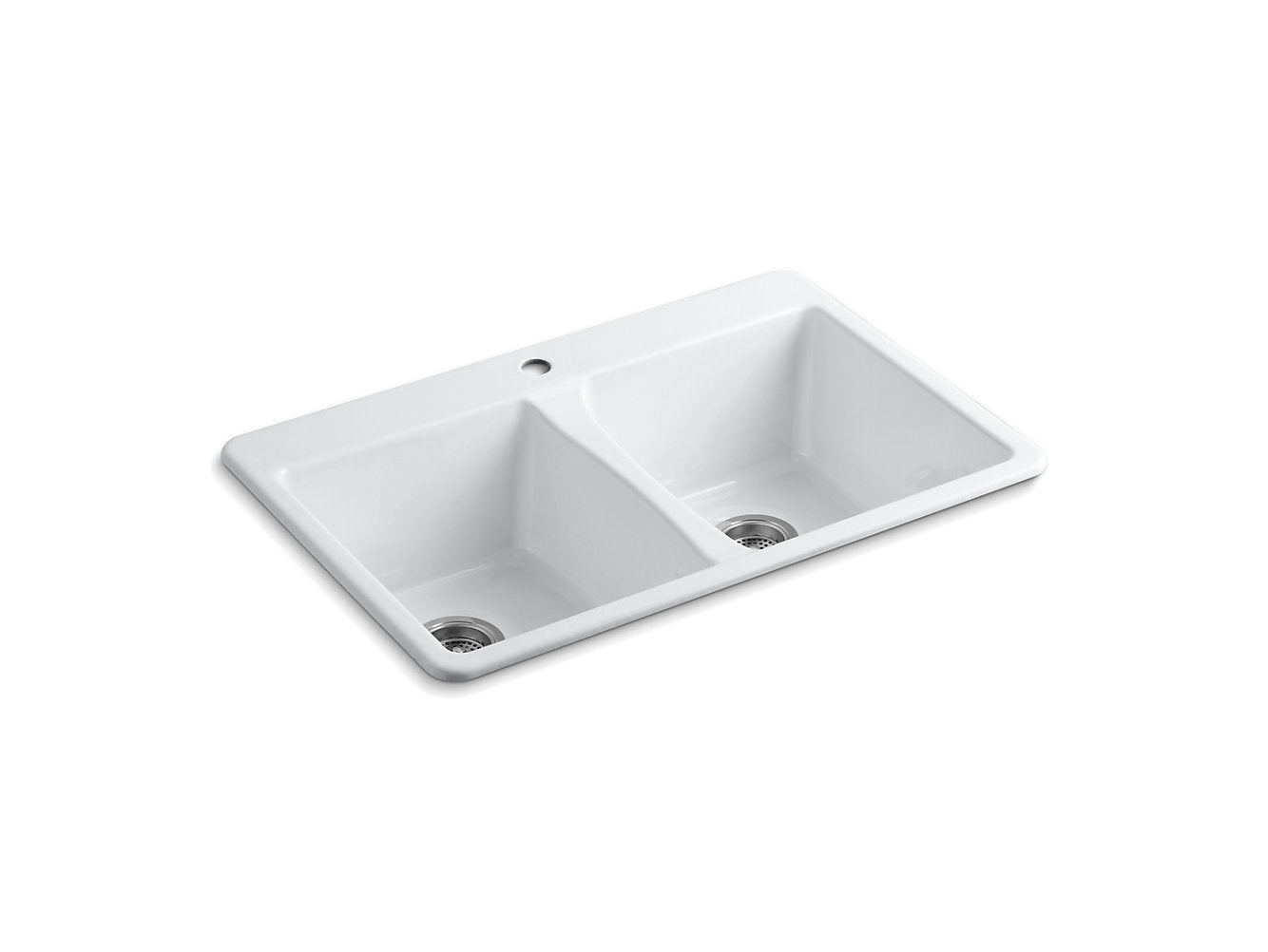 Kohler Deerfield 33" x 22" x 9-5/8" Top Mount Double Equal Kitchen Sink