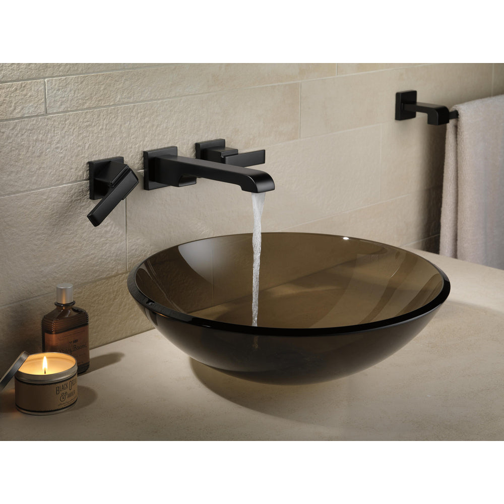 Delta ARA Two Handle Wall Mount Bathroom Faucet Trim (Valve Sold Separately)