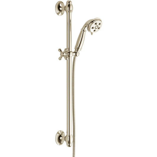 Delta H2Okinetic 3-Setting Slide Bar Hand Shower- Polished Nickel