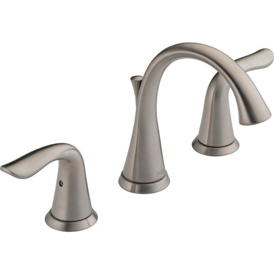 Delta LAHARA Two Handle Widespread 3 Hole Bathroom Faucet- Stainless