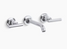 Kohler Purist Widespread Wall-mount Bathroom Sink Faucet Trim With 6-1/4