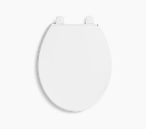 Kohler Reveal Quiet-Close Round-front Toilet Seat - Ice Grey