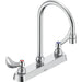 Delta Commercial Two Handle 8 in Cast Deck-Mount Faucet