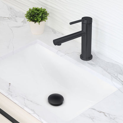 Stylish Toria 6" Single Handle Basin Bathroom Faucet in Matte Black Finish B-108N