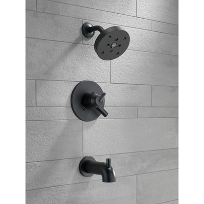 Delta TRINSIC Monitor 17 Series H2Okinetic Tub & Shower Trim -Matte Black (Valve Sold Separately)