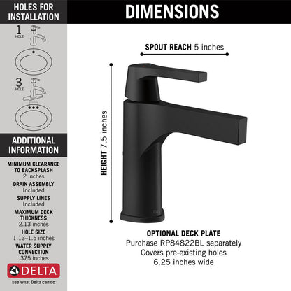 Delta ZURA Single Handle Bathroom Faucet