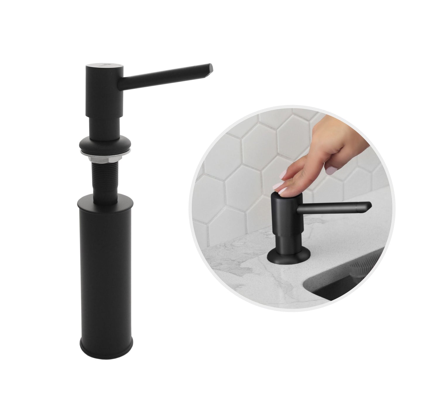 Stylish Stainless Steel Soap Dispenser Pump Liquid Hand Lotion Dispenser Matte Black S-01N