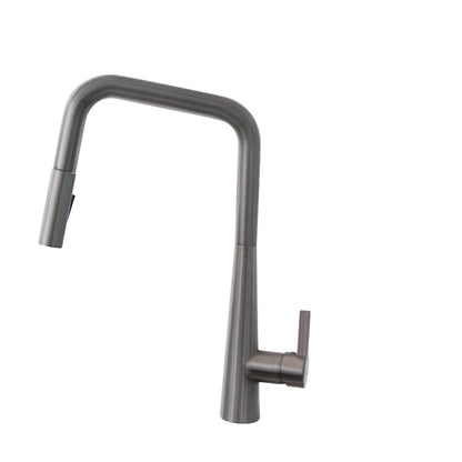 Stylish Turin 17" Kitchen Faucet Single Handle Pull Down Dual Mode Lead Free Gun Metal K-143P