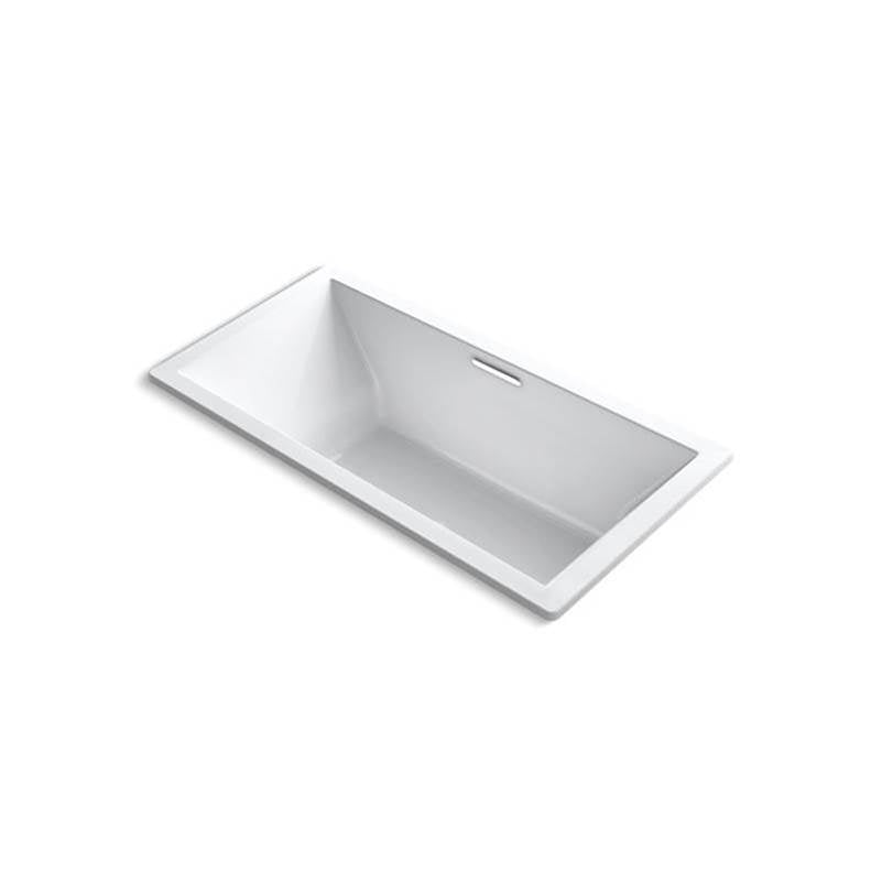 Kohler Underscore Rectangle 72" x 36" drop-in bath with center drain - White