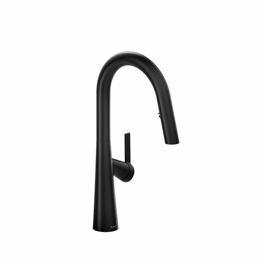 Riobel Ludik 16 1/8" Transitional Pull Down Kitchen Faucet - Black