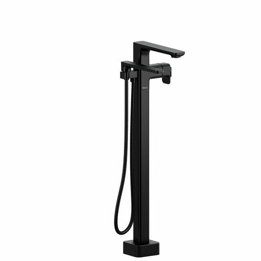 Riobel Equinox 31 1/2" Modern Single Hole Floor Mount Tub Filler Trim- Black