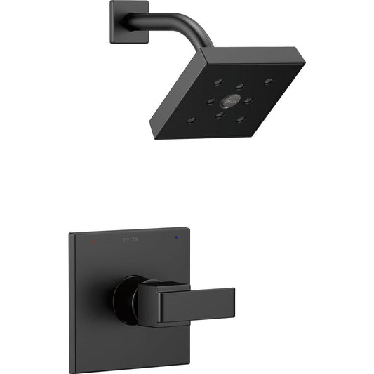 Delta ARA Monitor 14 Series H2Okinetic Shower Trim -Matte Black (Valve Sold Separately)