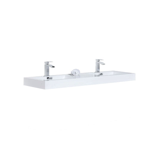 Kube Bath Sink For 60 Inch Bliss Double Sink Bathroom Vanities