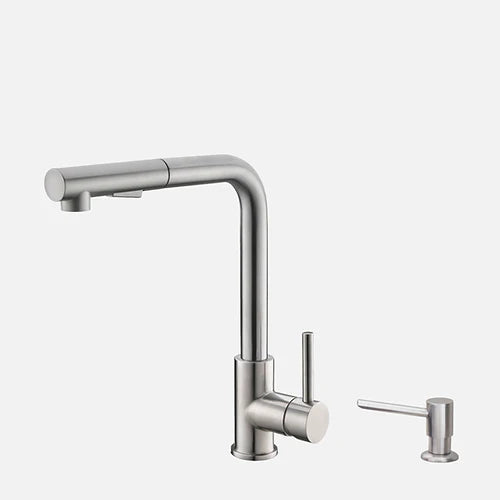 Stylish Pull Down Kitchen Faucet With Soap Dispenser